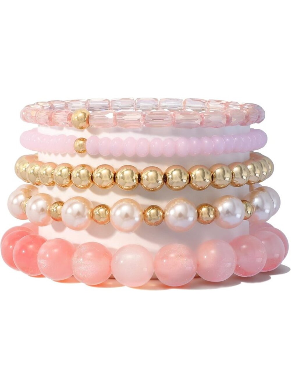 Vibrant Stackable Beaded Stretch Bracelets for Women - Fun Gift Accessory